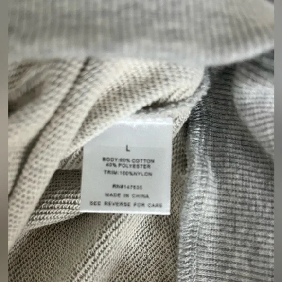 Romeo & Juliet Couture Light Gray Ruffle Sleeve Sweatshirt - Picture 6 of 8